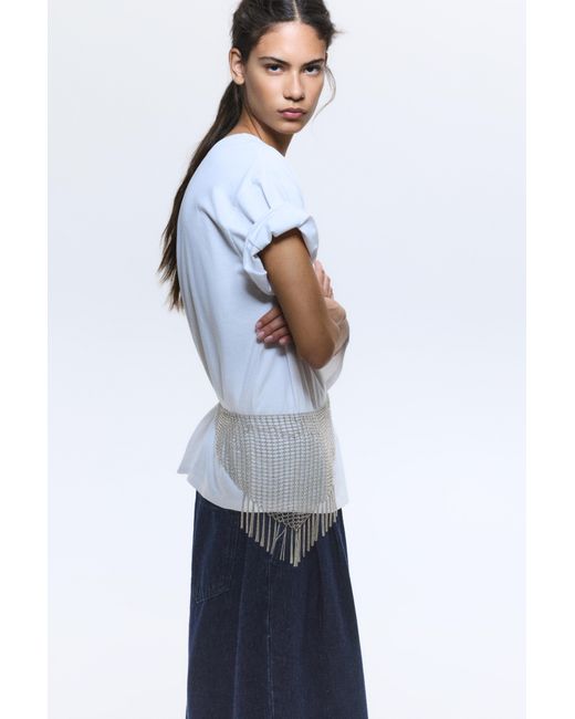 Pull&Bear White Multi-Position Necklace