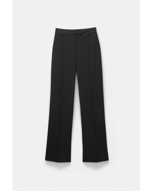 Pantaloni Eleganti Con Cucitura A Nervatura di Pull&Bear in Black