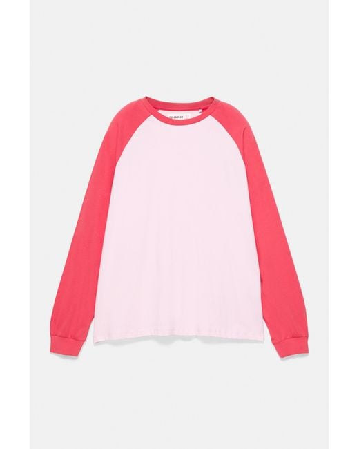 Pull&Bear Green Oversize Raglan Sleeve T-Shirt