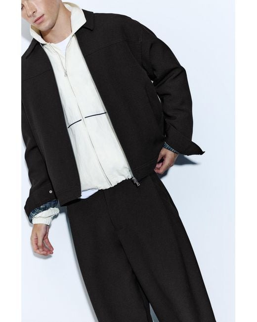 Pull&Bear Basic Jack Met Rits in het Black voor heren