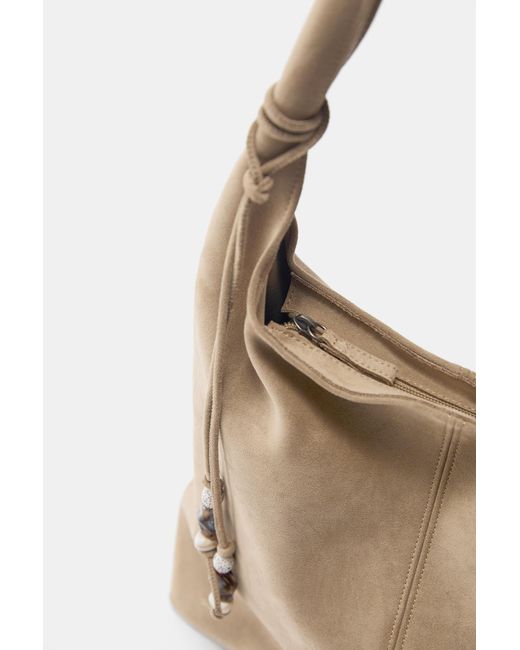 Pull&Bear Natural Embellished Shopper Bag