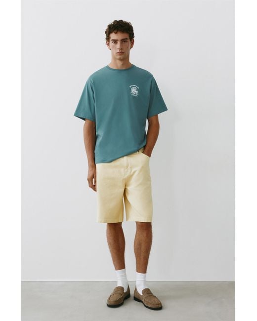 Pull&Bear Blue Golf Cart Club T-Shirt for men