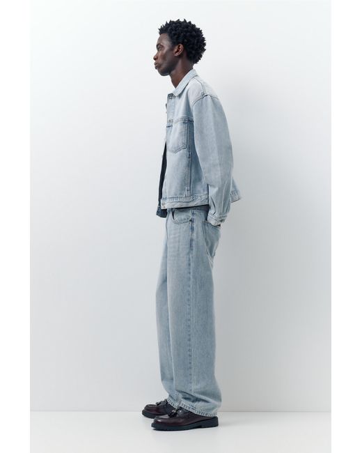 Pull&Bear Blue Baggy Jeans for men