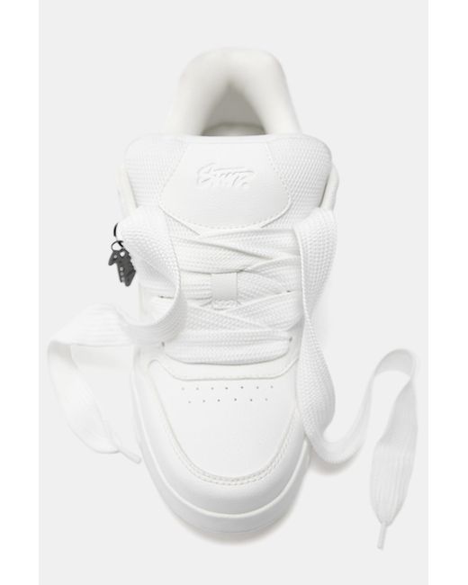 Pull&Bear White Embellished Stwd Skate Trainers for men