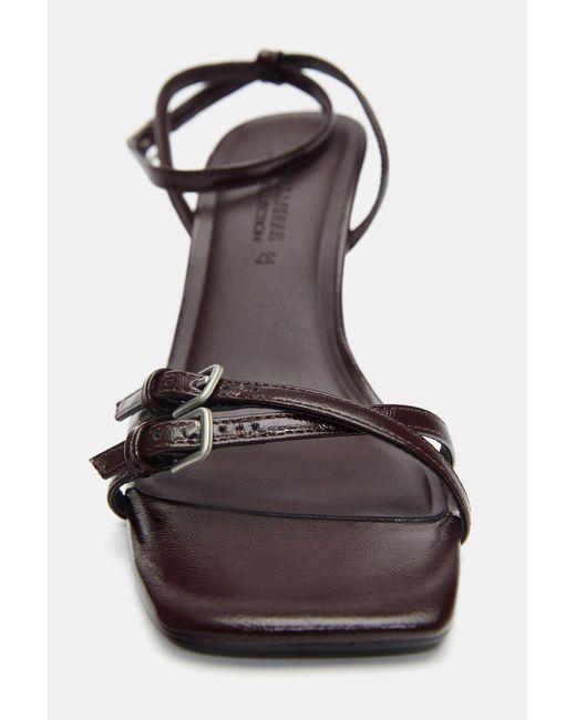Pull&Bear White Heeled Buckle Sandals