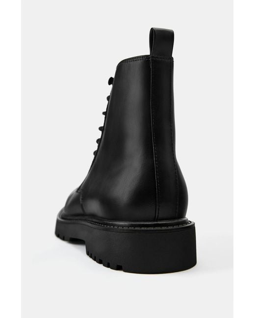 Stivali Con Lacci di Pull&Bear in Black da Uomo