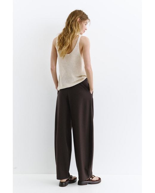 Pull&Bear Brown Darted Barrel Trousers
