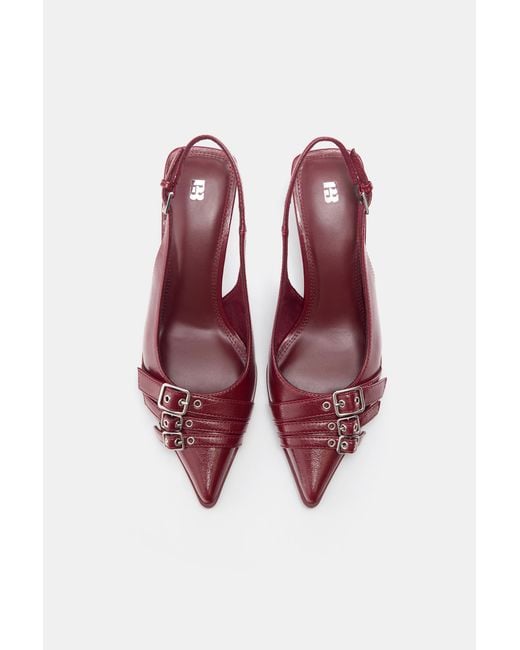 Pull&Bear Blue Buckled High-Heel Shoes