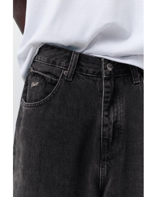 Pull&Bear Black Relaxed Fit Baggy Jeans for men