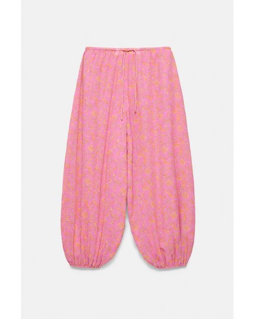 Pull&Bear Pofbroek Met Print in het White