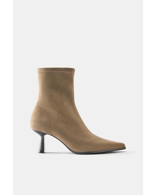 Bottines Stretch À Talon Pull&Bear en coloris Gray