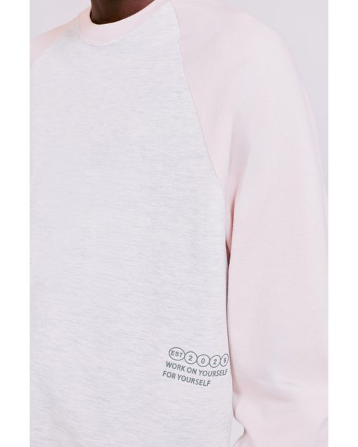 Pull&Bear Gray Raglan Sleeve T-Shirt for men