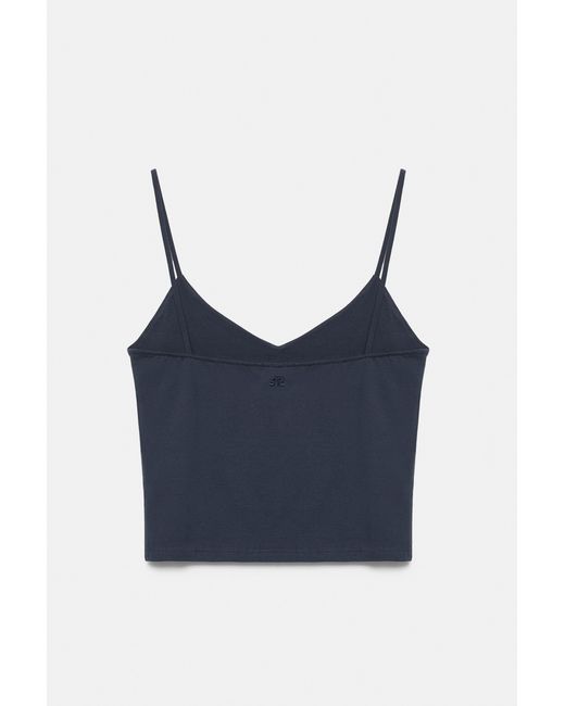 Pull&Bear Blue Thin Strap Top