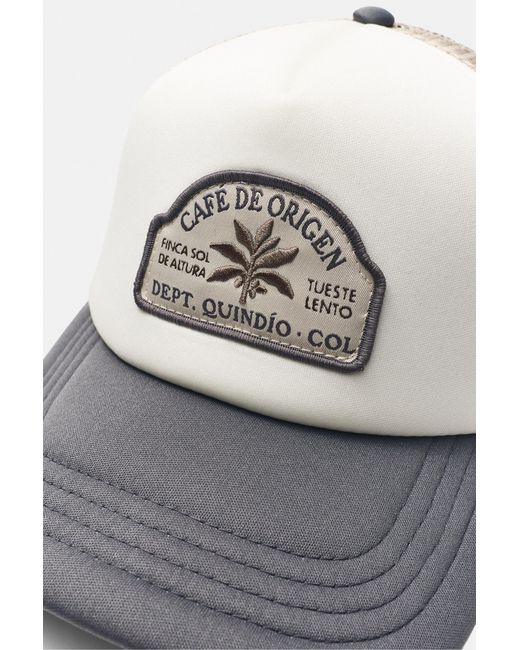 Pull&Bear Gray Café De Origen Trucker Cap for men