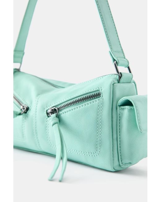 Borsa A Spalla Multipocket Con Cerniere di Pull&Bear in Green