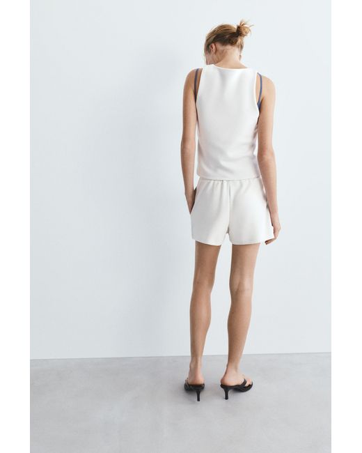 Pull&Bear Sportieve Short Met Zachte Touch in het White