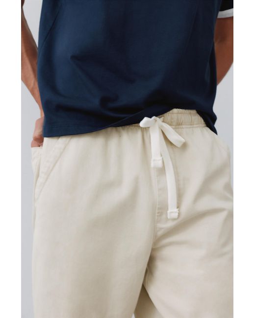 Pull&Bear White Baggy Jogger Pants for men