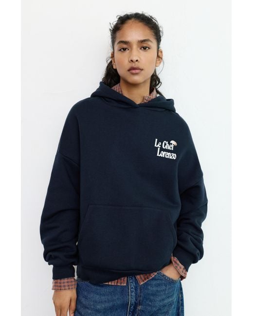 Pull&Bear Blue Chef Dog Hoodie
