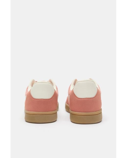 Pull&Bear Pink Retro Canvas Trainers