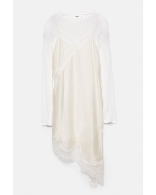 Pull&Bear Natural Combined Camisole Dress