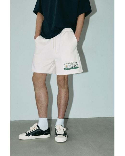 Pull&Bear Blue One Piece Jogger Shorts for men