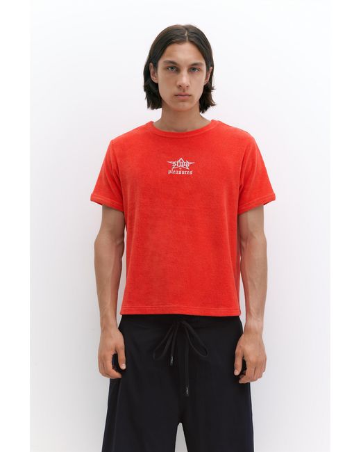 Pull&Bear Red Pleasures X Stwd Towelling T-Shirt for men