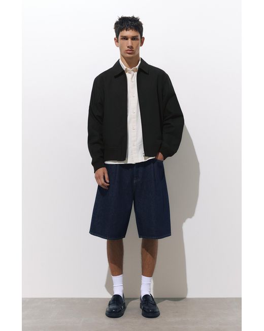 Pull&Bear Blue Cotton Jacket for men