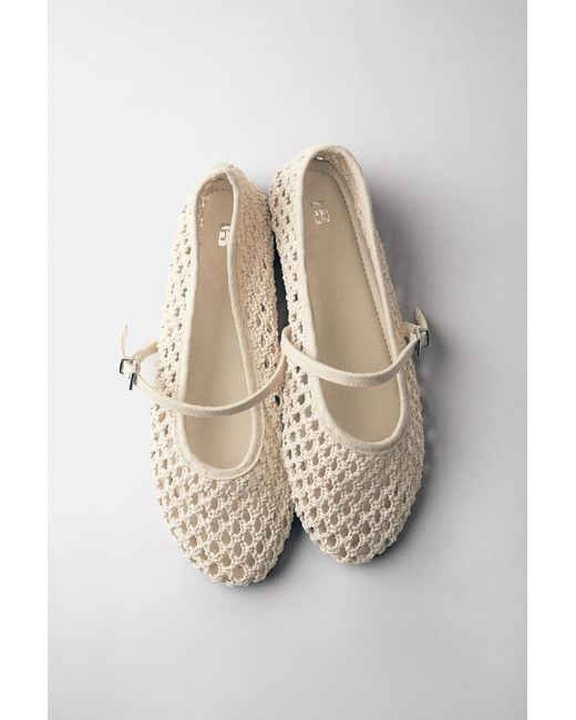 Pull&Bear Multicolor Crochet Ballerinas