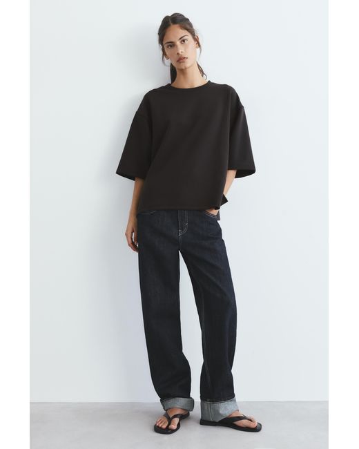 Pull&Bear Black Soft-Touch Short Sleeve T-Shirt