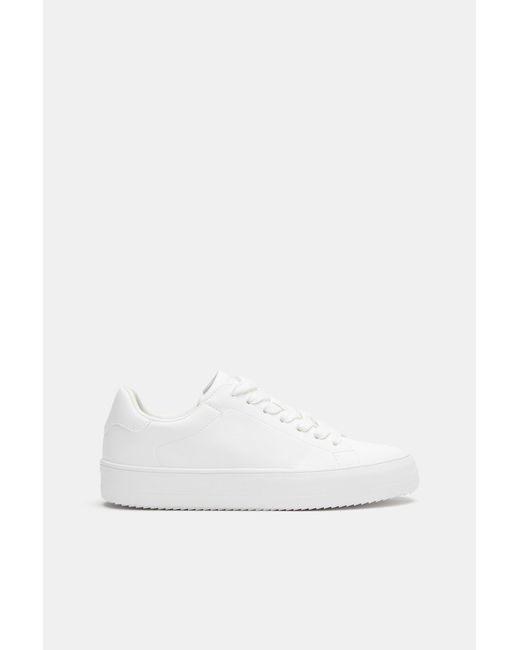 Pull&Bear White Casual Trainers