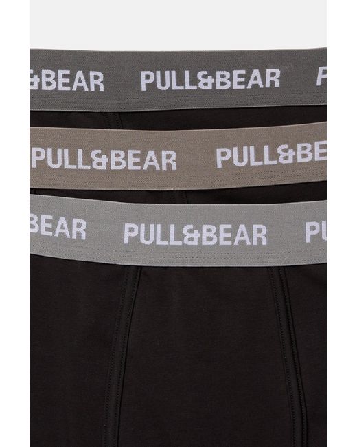 Pull&Bear 3Er-Pack Boxershorts in Black für Herren