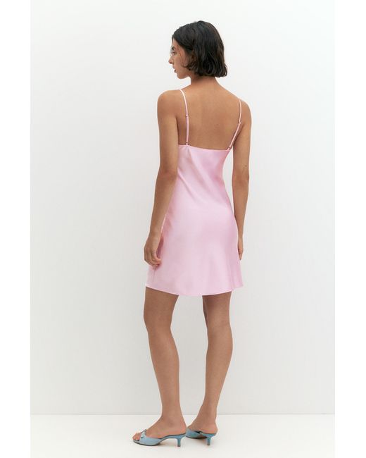 Pull&Bear Brown Short Satin Strappy Dress