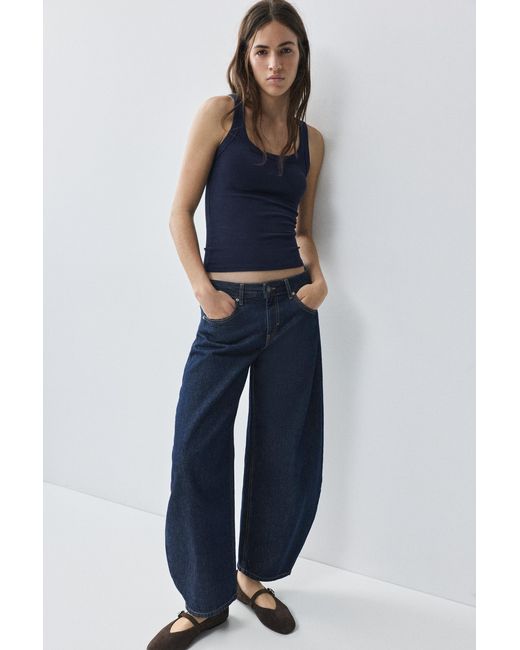 Pull&Bear Blue Basic Tank Top