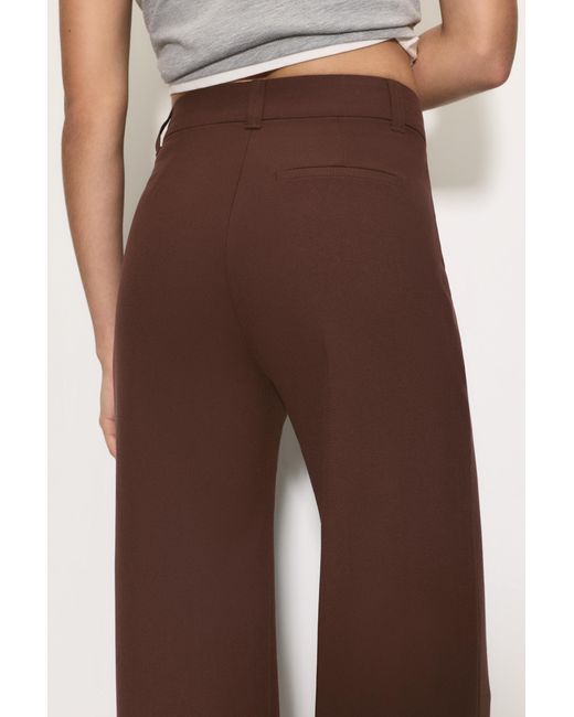 Pull&Bear Blue Smart High-Waist Straight-Leg Trousers