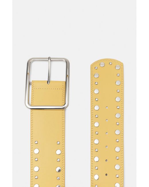 Cintura Larga Borchie di Pull&Bear in Natural