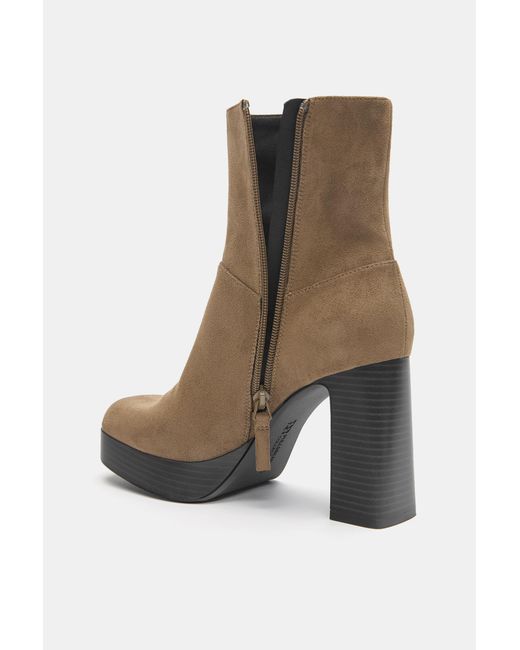 Pull&Bear Blue Platform High-Heel Ankle Boots