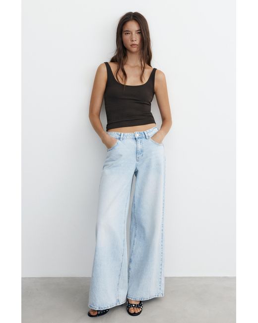 Pull&Bear Tanktop Met Modal in het Black