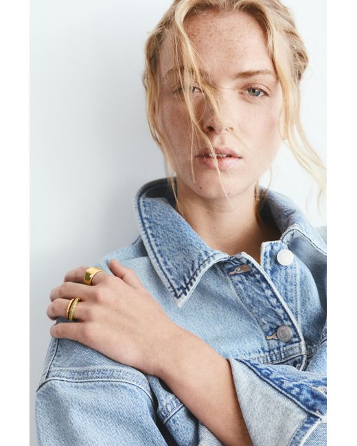 Set 4 Anelli Boho di Pull&Bear in Metallic