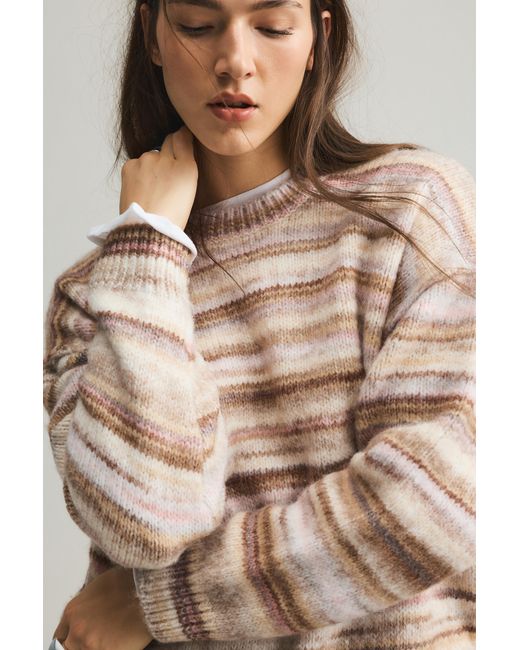 Pull À Rayures Pull&Bear en coloris Brown