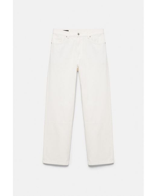 Pantalon Droit Pull&Bear pour homme en coloris White