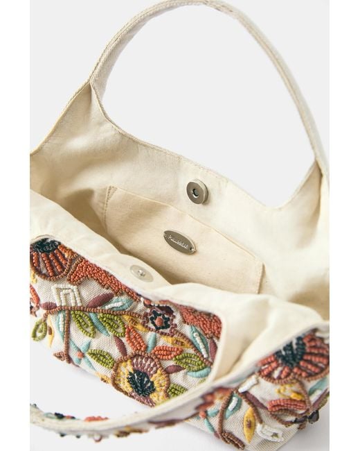 Pull&Bear Blue Beaded Handbag