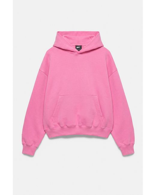 Pull&Bear Pink Boxy Hoodie for men