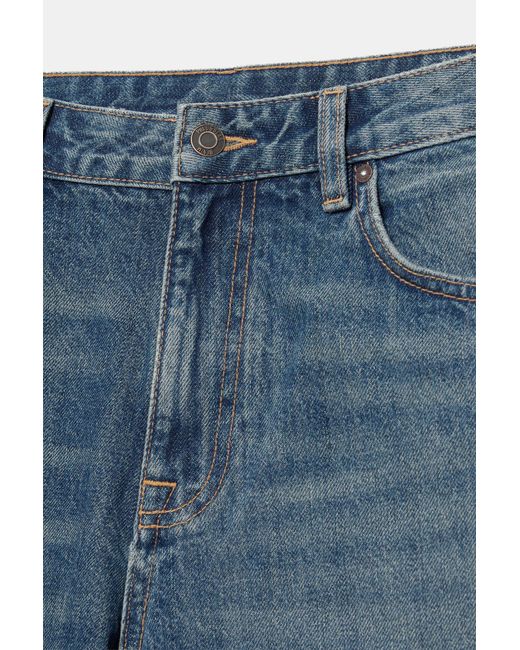 Pull&Bear Standard Fit Denim Short in het Blue voor heren