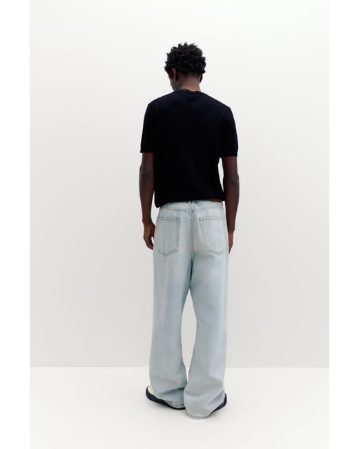 Pull&Bear Black Short Sleeve Jumper for men