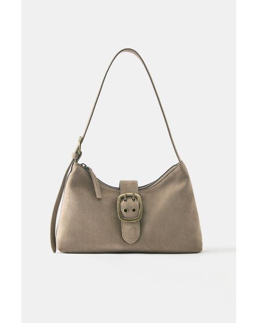 Pull&Bear White Buckle Shoulder Bag