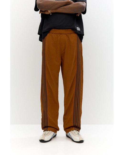 Pull&Bear Black Stwd Tracksuit Bottoms With Side Stripes for men
