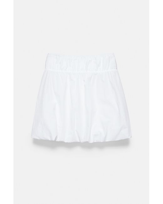 Pull&Bear Balloon Rok Van Popeline in het White