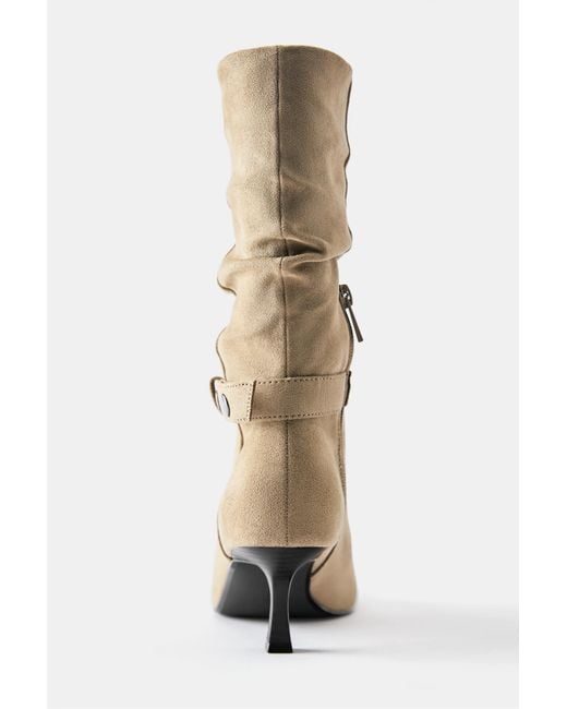 Bottines À Talon Ouvert Pull&Bear en coloris Natural