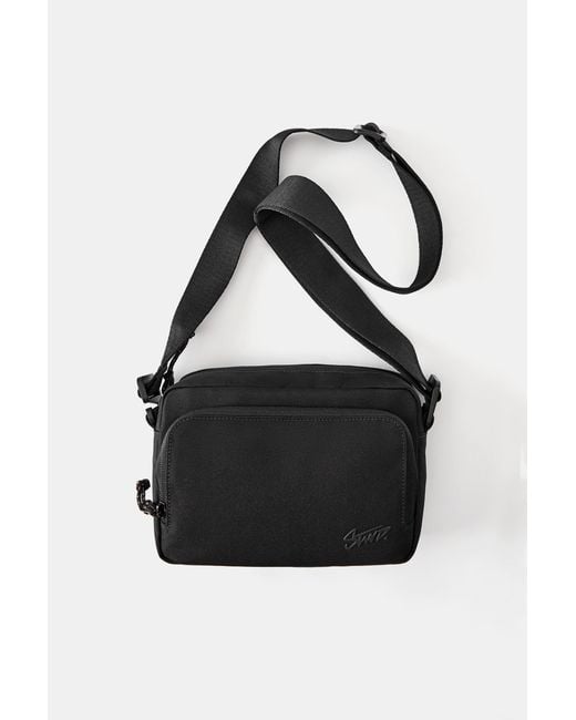 Pull&Bear Black Stwd Crossbody Bag for men