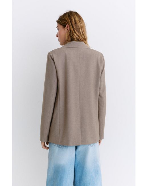 Pull&Bear Gray Basic Blazer